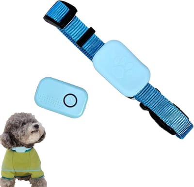 Ynkkvre - GPS-Halsband Voor Katten En Honden - Kattenhalsband Tag Houder - Mini GPS Tracker voor Huisdieren - DierenTracker - Huisdieren Volgsysteem - Geen Maandelijkse Kosten - IP67 Waterdicht - Tot 12 Maanden Batterij - Live Locatie Delen - Blauw