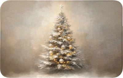 Badmat 80x50 cm - Antislip - Kerst - kerstboom - Sneeuw - Art - Badmatten voor badkamer - Badkamermat - Douchemat - Badkamer mat