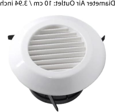 Ventilatieafdekking - Luchtuitlaat Rooster - Frisse Lucht Creëren - Ingebouwd Muggennet - 75-200 mm - Wit