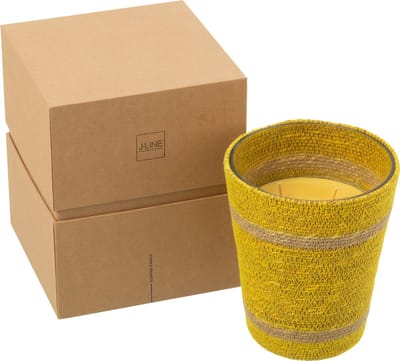 J-Line geurkaars Mand - geel - large - 75U