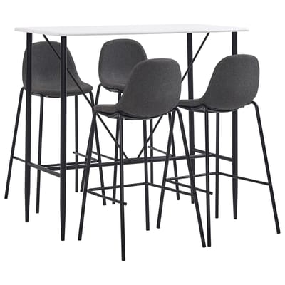 vidaXL - 5-delige - Barset - stof - donkergrijs