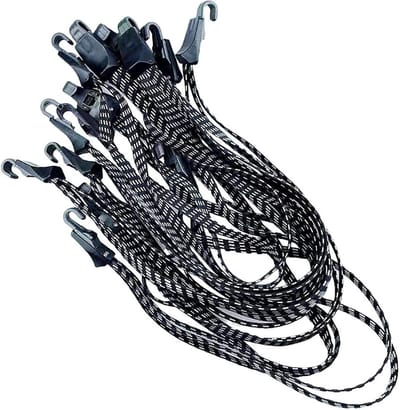 Bagagespanners Fiets - Spanbanden - Veilig Vervoeren - Elastisch Robuust - 65 cm Set - Zwart Wit