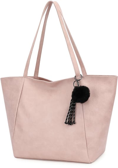 TAN.TOMI Dames Handtassen – Dames Tas Shopper – Grote Shopper Schoudertas – Lichtgewicht & Ruim - Roze