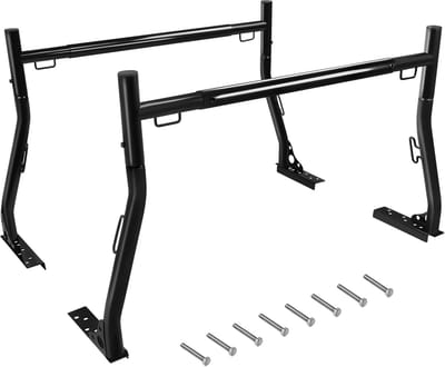 Vrachtwagen Ladderrek - Pick-up Truck Rek - Lading Vervoeren - Uitschuifbaar Ontwerp - 800 Lbs Capaciteit - Zwart