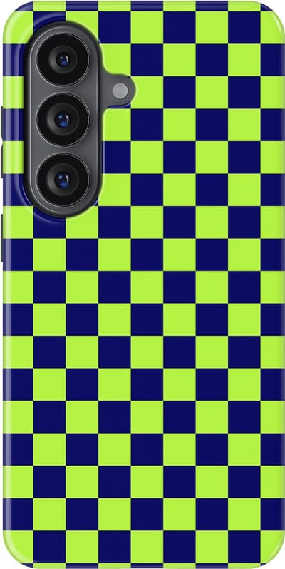 Design Hoesje Samsung Galaxy S26 | Geschikt Voor Mag | Tiny Squares Checkered Print | Backcover Samsung Galaxy S26 Acid Grid