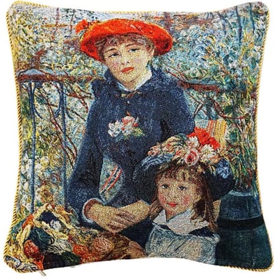 Kussenhoes - Gobelinstof - Two sisters - Twee zusjes - Pierre-Auguste Renoir
