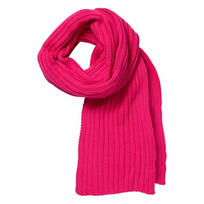Apollo - Feest kindersjaal 2 x 2 rib - fluor rose - junior - 150 CM - Sjaal meisje - Sjaal jongen - Carnaval - Kinder sjaal - Sjaal kind - Gekleurde sjaal