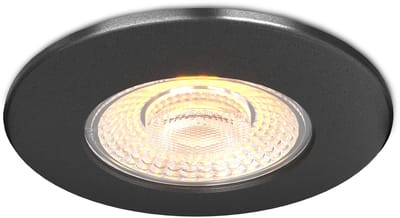 Ledvion - LED Inbouwspot - Zwart - 5W - CCT 2200K-4000K - Ø75mm - Dimbaar - RVS - IP65
