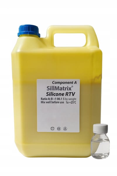 SilMatrix-25 - RTV Vormsiliconen - 5 kg - Gele Vloeibare Guma