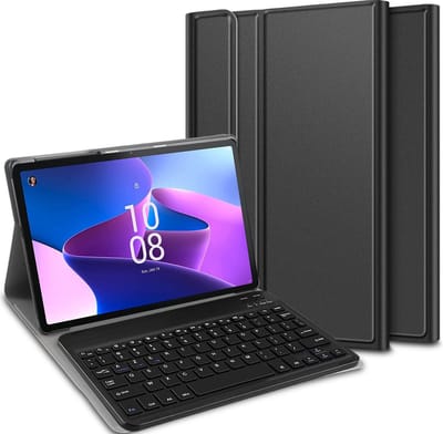 Cazy tablet Hoes met Toetsenbord geschikt voor Lenovo Tab M10 (3rd Gen) - AZERTY Bluetooth Keyboard Case - Zwart