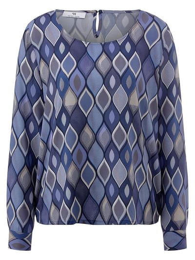 Blouse zonder sluiting Van Peter Hahn blauw