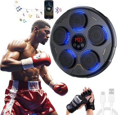 Slimme Muziek Boksmachine met Verlichte Bal en Bluetooth - Perfect voor Thuis Fitness Training