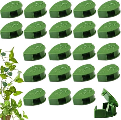 60 stuks plantenklemmen voor de muur - Groene rankenklemmen & plantensteun voor de muur voor klimplanten, plantenklemmen voor klimplanten als rankhulp voor kamerplanten voor tuin, balkon, kamer