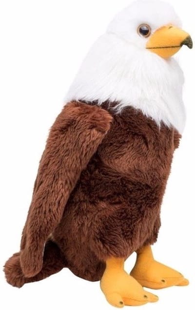 Nature Planet Amerikaanse zeearend - bruin - 30 cm - pluche dieren knuffels - Roofvogels