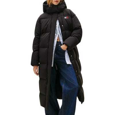 Comfort fit lange donsjas met afneembare capuchon, model 'ALASKA'