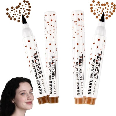 Sproetenstift - Make-up Pen - Natuurlijke Make-up - Twee Kleuren - Langdurig Waterdicht - Donkerbruin Lichtbruin