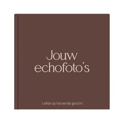 Writemoments Echoboekje - Echo foto's bewaren - Zwangerschapsboek - Bruin