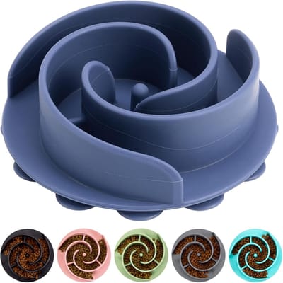 Honden Voerbak Inzet - Slow Feeder - Gezond Eten - Zuignappen Antislip - 117 x 41 cm - Donkerblauw
