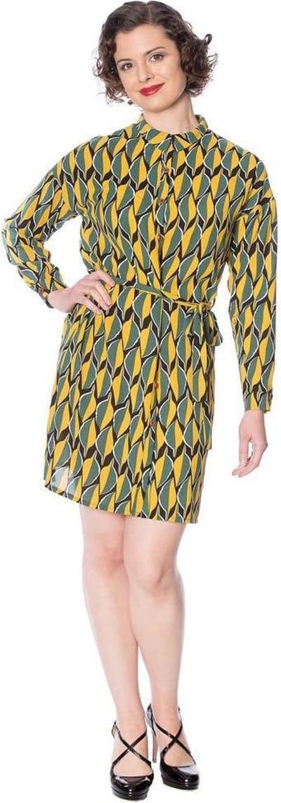 Dancing Days - 20S Korte jurk - XS - Groen