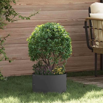 vidaXL - Plantenring - Zwart - 30 - x - 30 - x - 20 - cm - Koudgewalst - staal