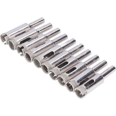 10 stuks Glasboor 12mm Hoge Torsie Stabiel Fijne Afwerking Stevig Duurzaam Tegelboren