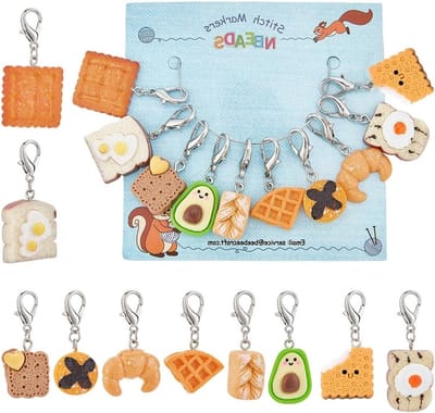 10 stuks broodthema marker haakjes van hars voor avocado hanger, breien, weven en naaien DIY geschenken