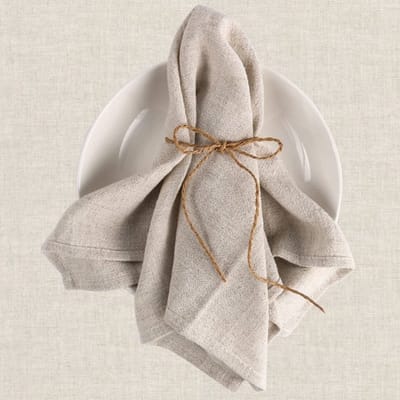 MTTProducts - Herbruikbare beige stoffen servetten (12 stuks)