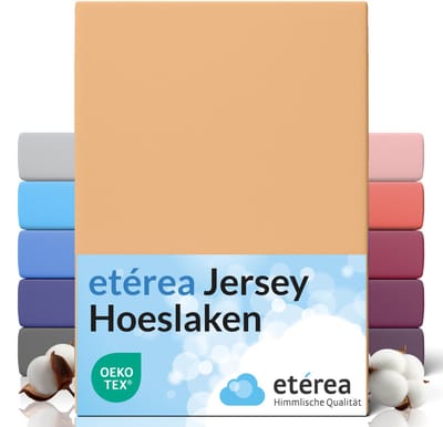 etérea Jersey Hoeslaken 80x200 cm Oekotex Made in Green - 100% katoen - Zand