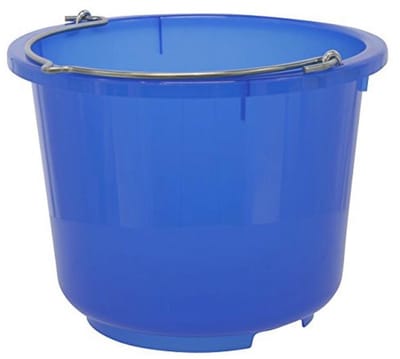 All Purpose Transparent Bucket in Blue - Durable Heavy Model