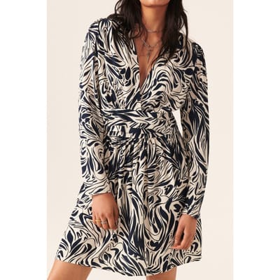 BA&SH Robe Calla Ecru Größe: XS | Minikleider Outlet | Damen | Braun