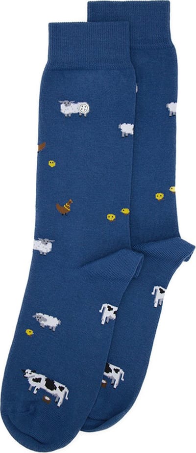 Alfredo Gonzales Farm Animals Sokken AG-Sk-FAR-01 113 Navy/Brown XS(35-37)