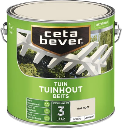 Cetabever - Tuinbeits Tuinhout Dekkend - Ral 9001 - 2,5 L