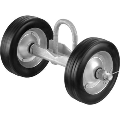 VEVOR Schuifpoortset 32-50 mm, Roldeurbeslagset, Universele Schuifpoortrollen, Zware Schuifpoortgeleiderol voor Schuifpoorten en Roldeuren, Max. Draagvermogen 272 kg, Zwart