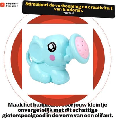 Dailygoods- Gieter voor Peuters - Gieterspeelgoed - Speelgoed voor Buiten - Olifant Gieter - Creatief Spel - Stevige Constructie - Waterspeelgoed