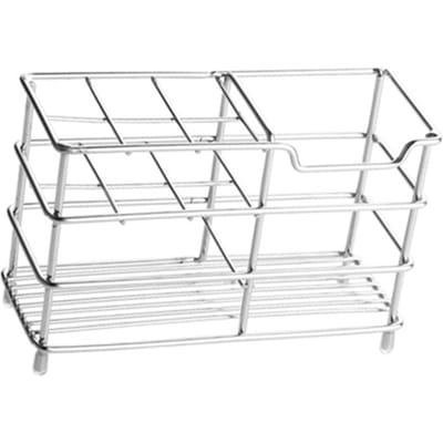 Tandenborstelhouder Roestvrij Staal Multifunctioneel Solide Tandpastahouder Stand voor Badkamer white