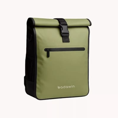 BADAWIN - Fietstas - "Aaron" Green 2-in-1 Bagagedrager Fietstas - Fiets accessoires - Schoudertas - 2-in-1 Bagagedrager Fietstas - Fiets tas - Fietsuitrusting - Milieuvriendelijke Fietsaccessoires - 100% waterdicht - Multifunctioneel draagcomfort
