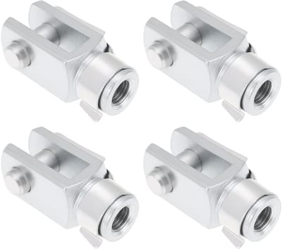 Dailygoods- Clevis 4 Stuks - Quick Release - Universele Montage - Duurzame Constructie - 42mm Lengte - Veerpen Inclusief - Haak