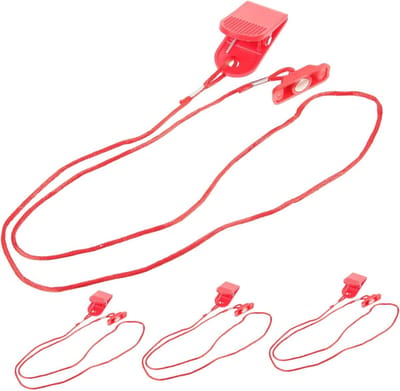 Loopband Accessoires - Veiligheidssleutels - Fitness Veiligheid - Sterk Magneetontwerp - 4 Stuks - Rood