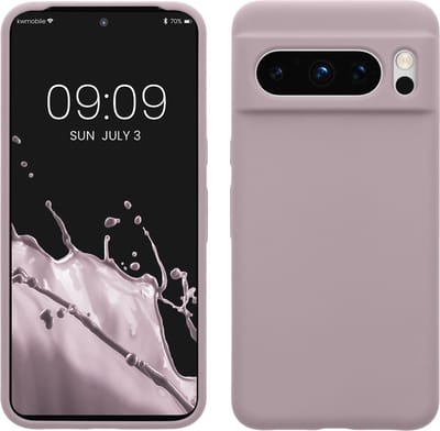 kwmobile telefoonhoesje geschikt voor Google Pixel 8 Pro - Hoesje met siliconen coating - Smartphone case in lila wolk