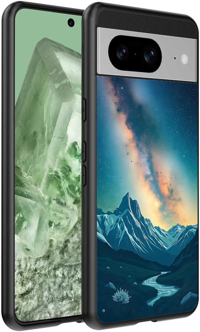 Geschikt voor Google Pixel 8 Telefoonhoesje met Sterrenhemel Opdruk - TPU Backcover Case With Space And Milkyway Design - Smartphonica geschikt voor Google Pixel 8