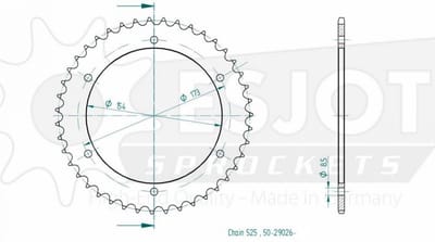 Couronne transmission Esjot pour moto Aprilia 1000 RST Futura 2001 à 2005 Neuf