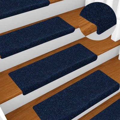 vidaXL - Trapmatten - zelfklevend - 30 - stuks - 65x21x4 - cm - marineblauw