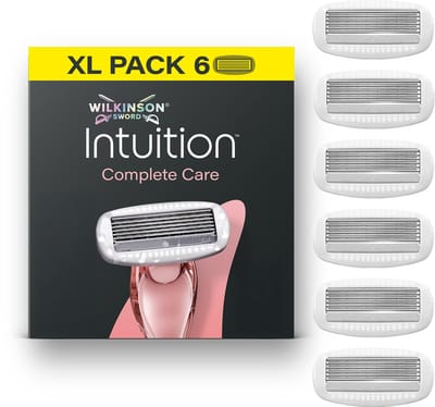 Wilkinson Sword Intuition Complete Care Navulmesjes voor vrouwen, Hydro-Boost-serum, 6 navulmesjes