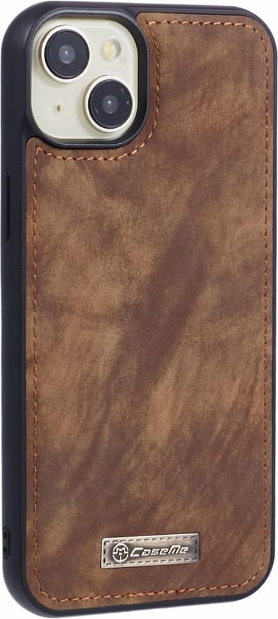 Caseme Geschikt voor iPhone 15+ / 15 Plus hoesje - Backcover - Bruin
