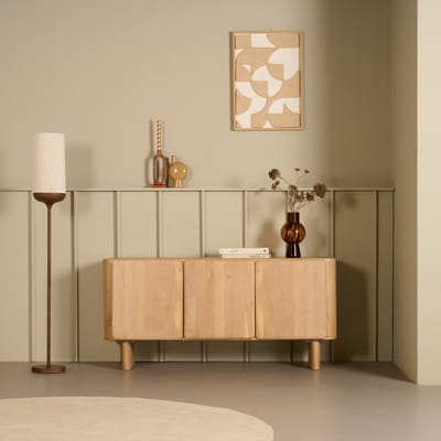 Dressoir Morez - Eiken / Eiken Houtfineer - Naturel - 160x75x45 cm (BxHxD)