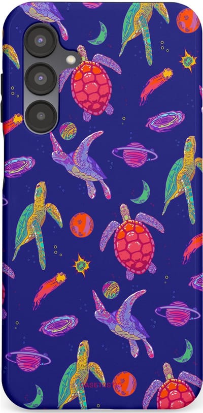 Casetastic Hoesje Geschikt voor Samsung A16 - Stijlvolle Beschermende Duo-layer Case - Kosmische schildpad