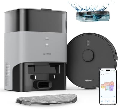 AIRROBO T20 – Robotstofzuiger - met droog zuigen, dweilfunctie en oplaadstation (60 dagen stofvrij) – App & spraakbediening – Voor haar van huisdieren & harde vloeren – 2 jaar garantie