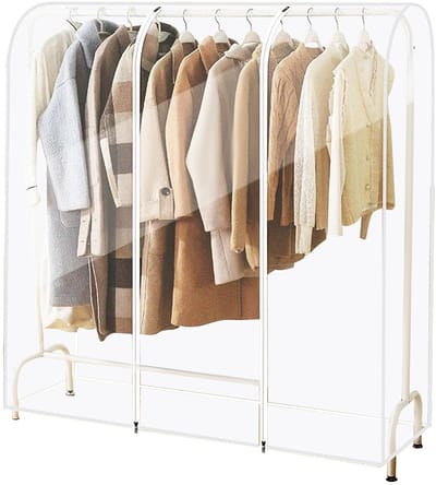 Dailygoods- Kledingstuk Rail Cover Transparant - Kledinghoezen met Rits - Document Zak - Opberghoes - Kleding opbergzakken - Sterke Rits - Kledinghoes