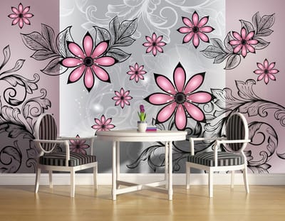 Flowers Floral Pattern Photo Wallcovering