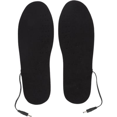 Semelles Chauffantes Douces Chaudes Respirantes Découpables Semelles Chauffantes Électriques avec Batterie Rechargeable USB gray